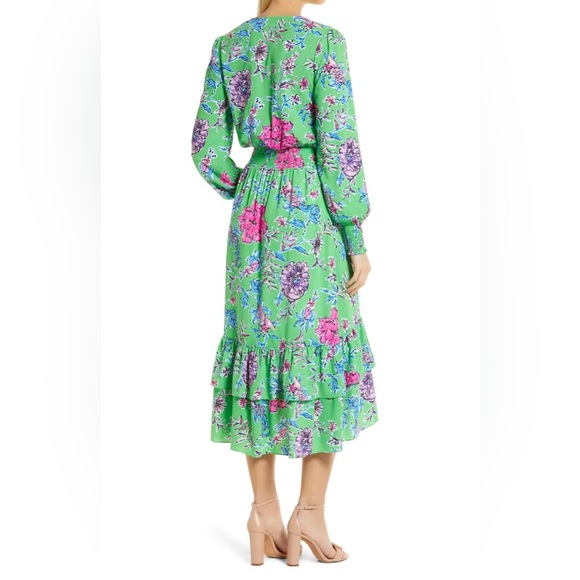 BNWT LILLY PULITZER Cristiana Stretch Lileeze Midi Dress In Multicolor - Picture 3 of 6